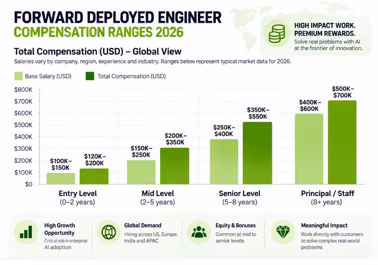 Forward Deployed Engineer total compensation ranges 2026